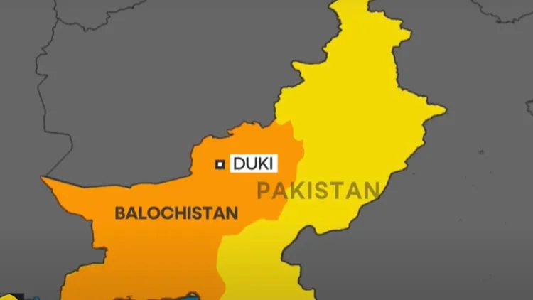 礦場位於巴基斯坦西南部俾路支省內杜吉區。翻攝自Wion
