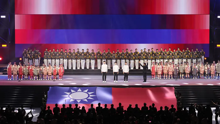 國慶晚會賴清德談祖國，政治名嘴黃揚明點國民黨危機。彭欣偉攝