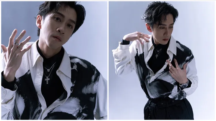 陳漢典戴上DAMIANI珠寶。品牌提供
