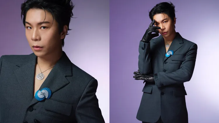 派翠克也戴上De Beers珠寶。品牌提供
