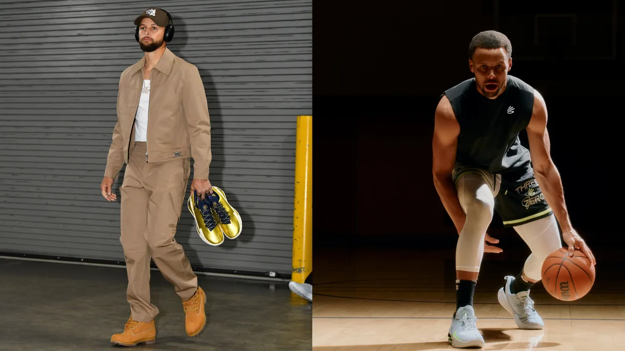 柯瑞搭配2雙UNDER ARMOUR為他打造的戰靴。品牌提供