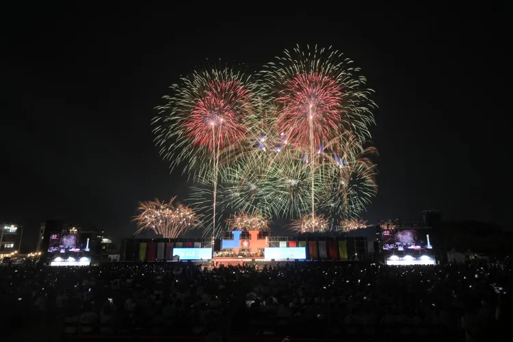 國慶焰火。雲林縣政府提供