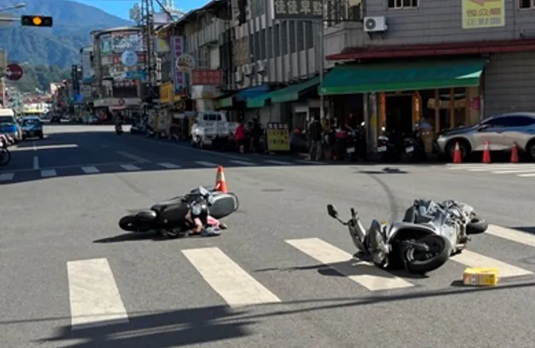 埔里警方調出該名男子今年在轄內發生的4起事故，無法證明有製造假車禍的情況。民眾提供