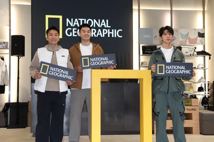 李洋（左起）、王齊麟、林郁婷替國家地理站台。莊宗達攝