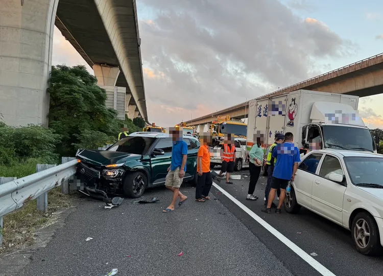 車禍現場。國道警方提供