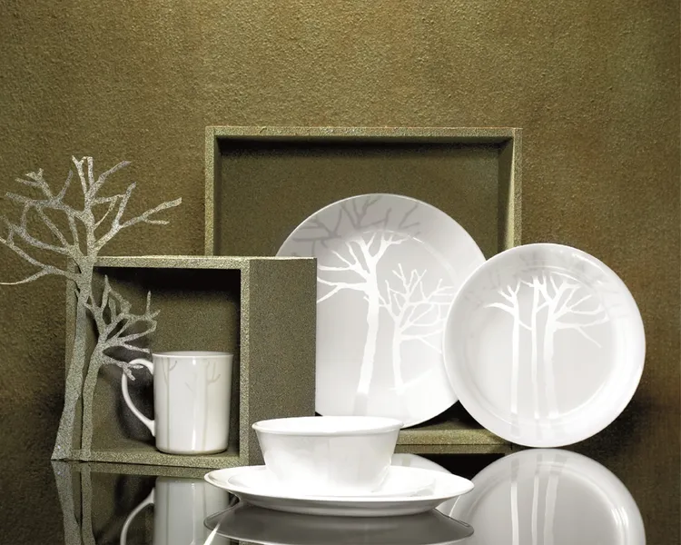 康寧餐具於週年慶期間，特將CORELLE系列餐盤中最頂級的金質花色「冬戀」納入商品方案之中，首次推出以單件消費即可享買一送一優惠。業者提供