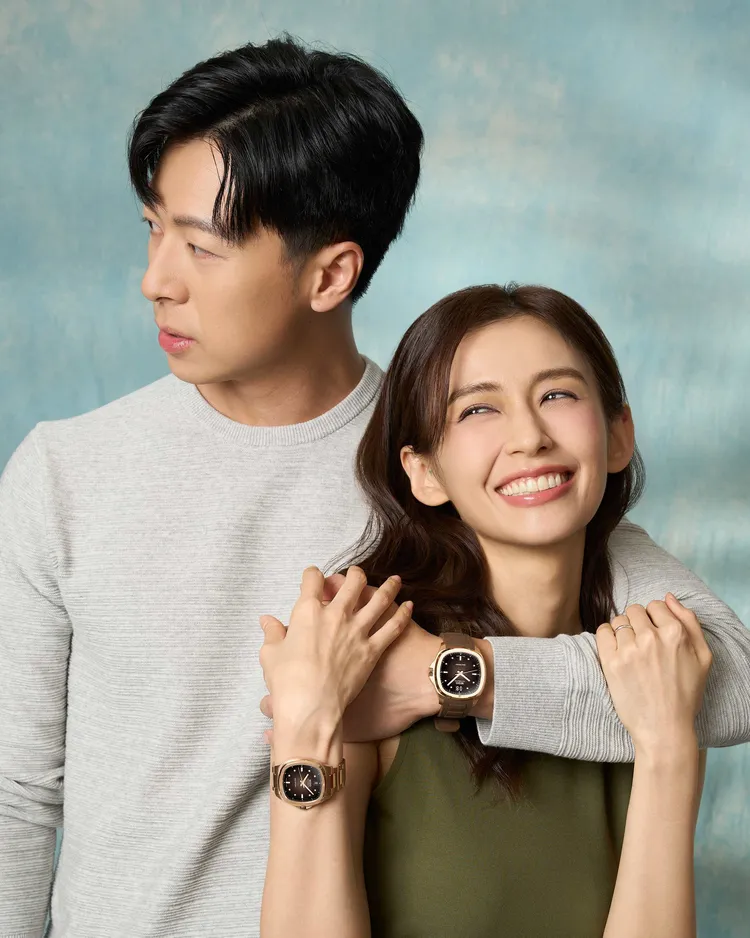 袁艾菲與老公透過巧克力對錶來放閃。品牌提供