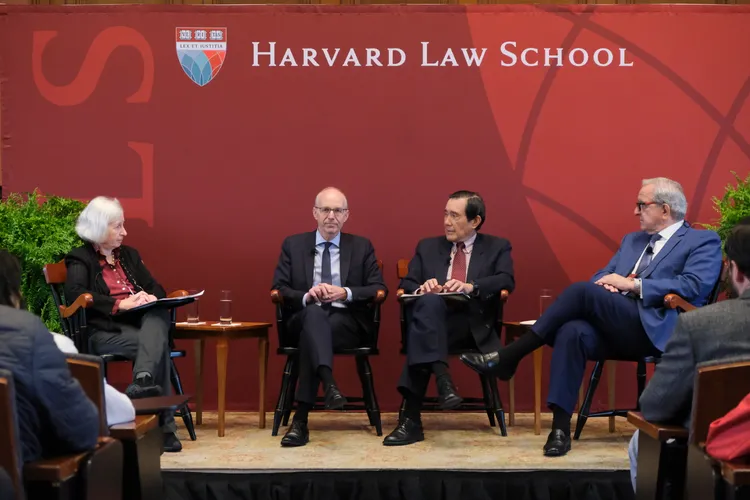 馬英九哈佛演講。馬辦提供