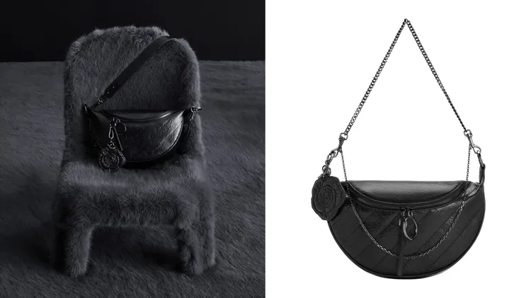 玫瑰彎月斜背包，2790元。品牌提供