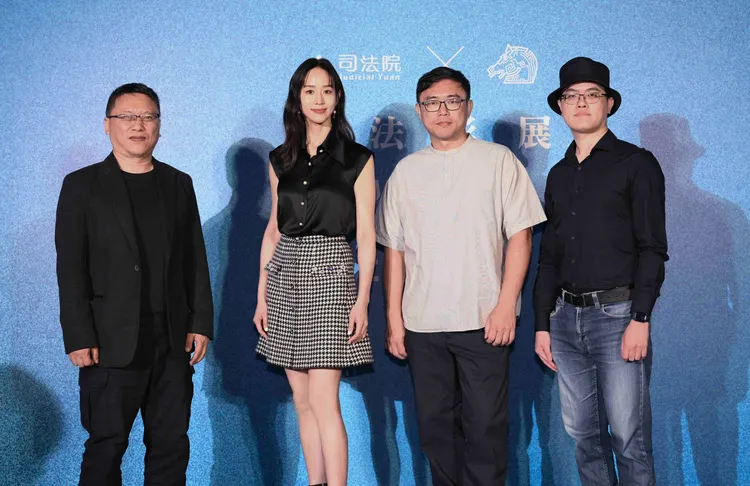 《化外之醫》劇組（左起）湯昇榮、張鈞甯、廖士涵、詹淳皓。金馬執委會提供