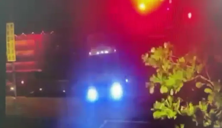 撞擊瞬間。楊梅警分局提供