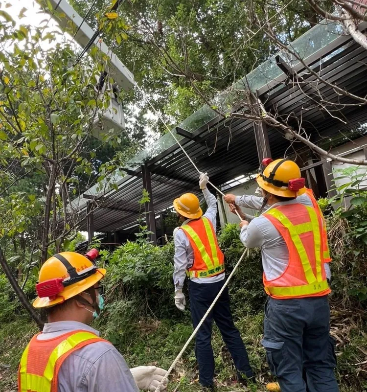 台電桃園區營業處持續樹修全力戒備防颱。台電桃園區營業處提供