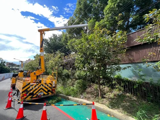 山陀兒颱風來襲 台電桃園區營業處持續樹修全力戒備防颱