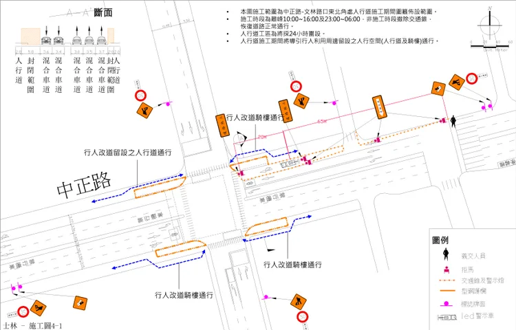 第1、3階段交維佈設示意圖。北市新工處提供
