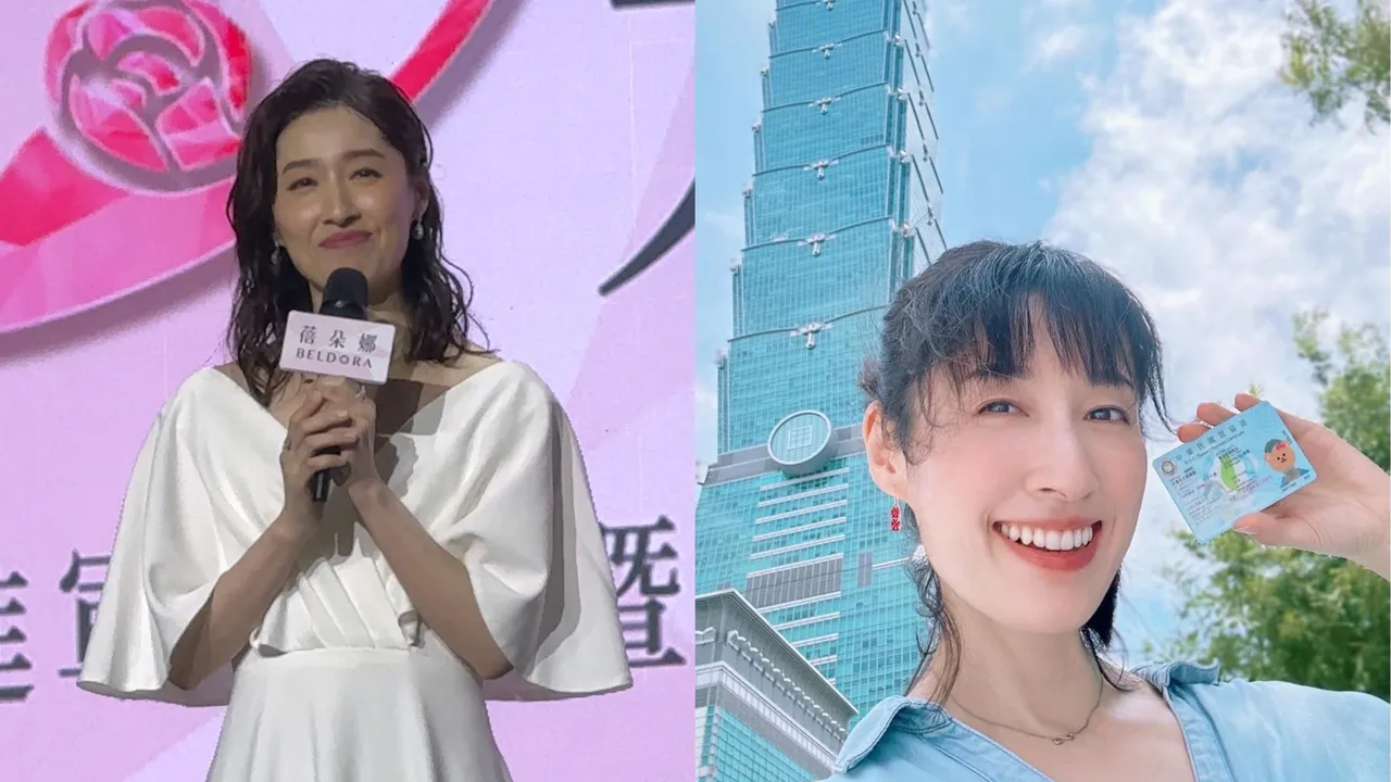田中千繪今日出席台灣保養品牌蓓朵娜活動。左圖張家玲攝、右圖翻攝田中千繪IG