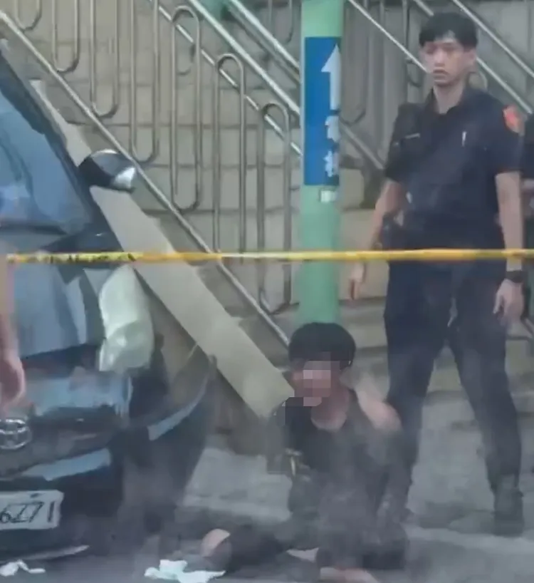 林姓駕駛當場被抓下車壓制。翻攝畫面