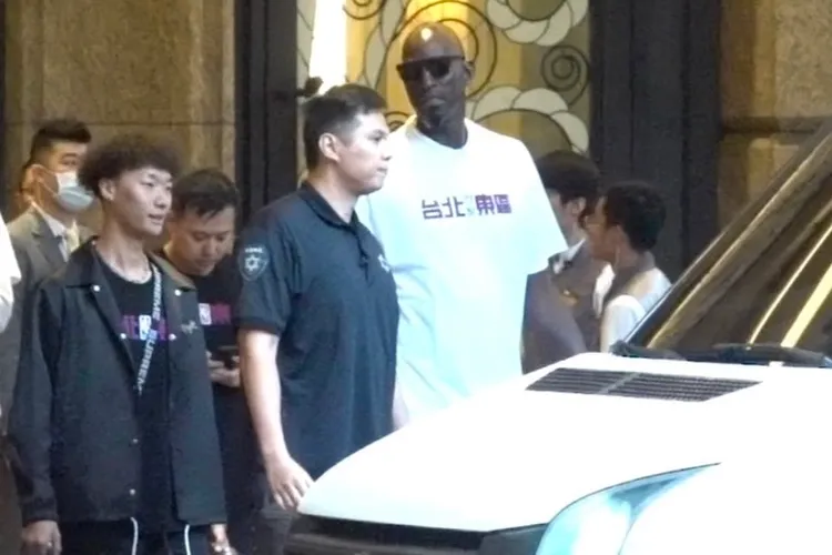 Kevin Garnett身材高大魁武，巨星架勢十足。特勤中心攝