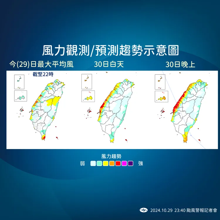風力觀測示意圖。氣象署提供