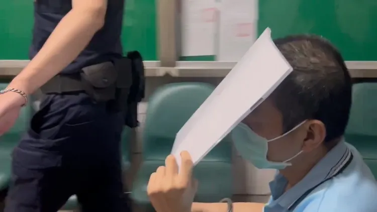 林明佐明顯暴瘦。鮮明攝