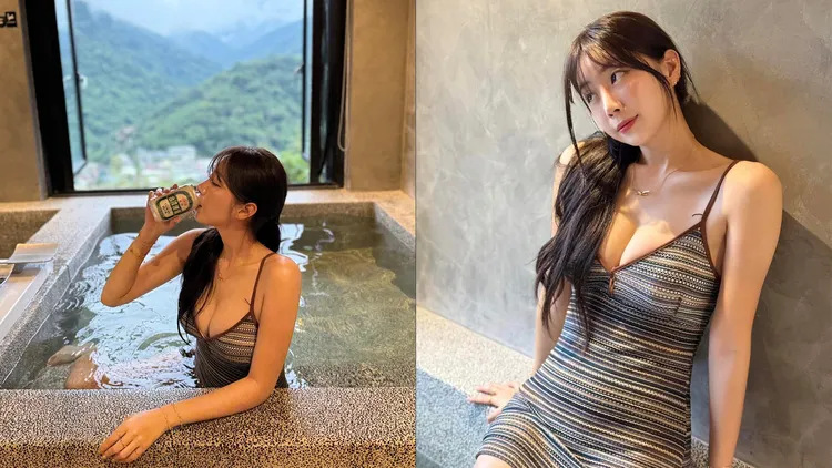 安芝儇放送泡湯照大秀好身材。翻攝自安芝儇IG