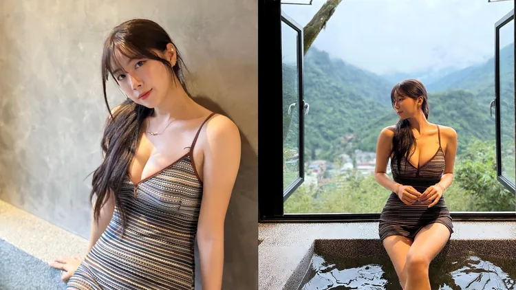 安芝儇放送泡湯照大秀好身材。翻攝自安芝儇IG