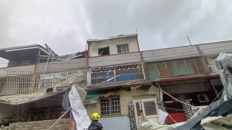 新城鄉康樂村民宅遭強颱康芮摧殘。取自今日花蓮粉專