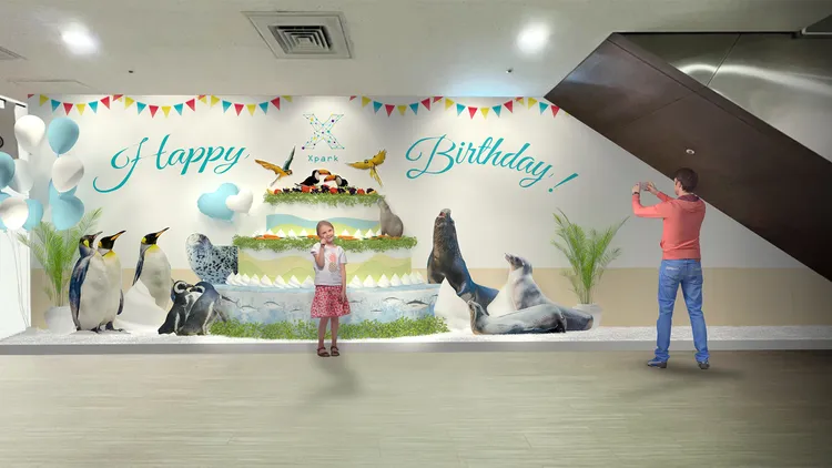 一樓遇見充滿自然風的三層大蛋糕。業者提供