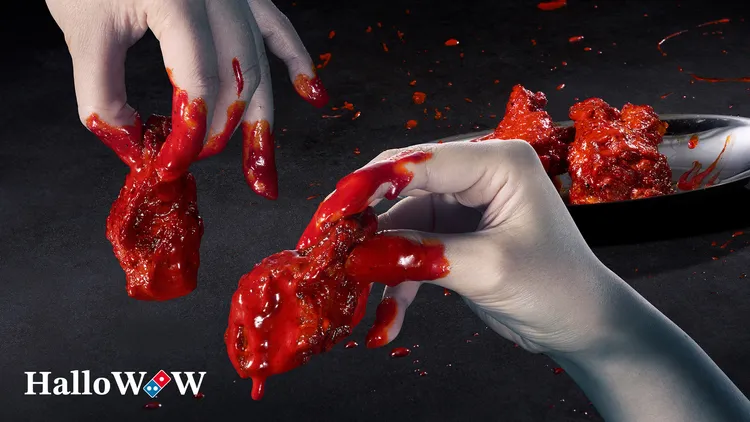 還有限量的達美樂「辣魔黑雞翅」和多款萬聖節辣魔黑套餐。業者提供