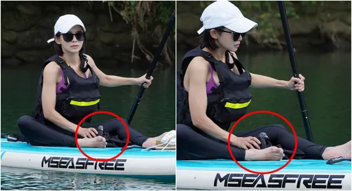 八點檔女神「單手划槳」救鴿子 網友讚翻:帥妹Style