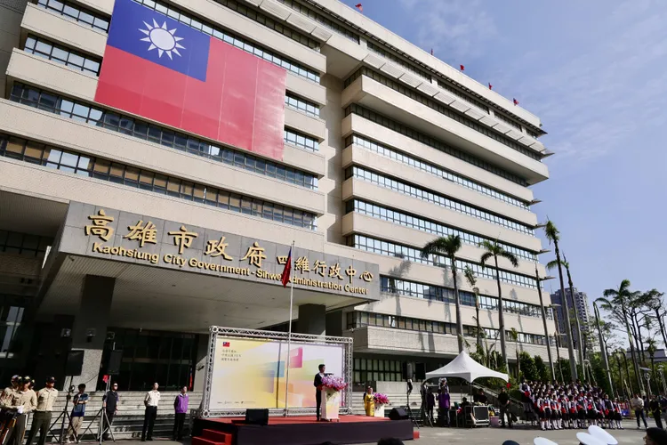 陳其邁特別指出，位於四維行政中心的巨型國旗是全台縣市中最大的國旗。市府提供