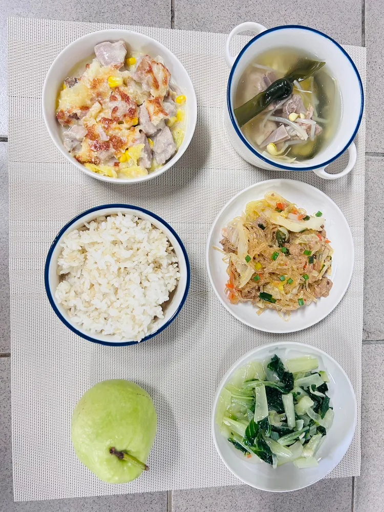 國產豬肉主廚有約菜色。校方提供