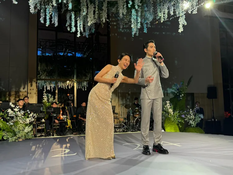 蕭敬騰與Summer的婚禮畫面。讀者提供