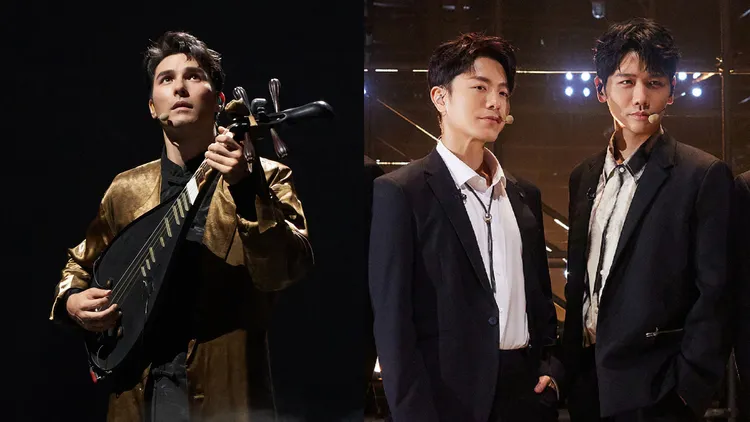 鳳小岳（左起）、韋禮安、蔡旻佑目前都在《披荊斬棘》成團安全名單中。翻攝披荊斬棘微博