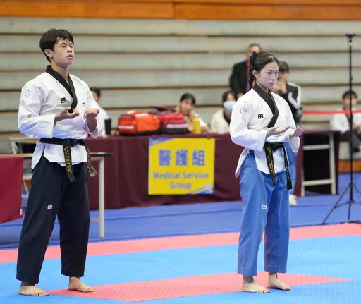 不愧是賽事代言人！吳庭瑜聯手蔡和軒拿下臺北城市盃跆拳道金牌