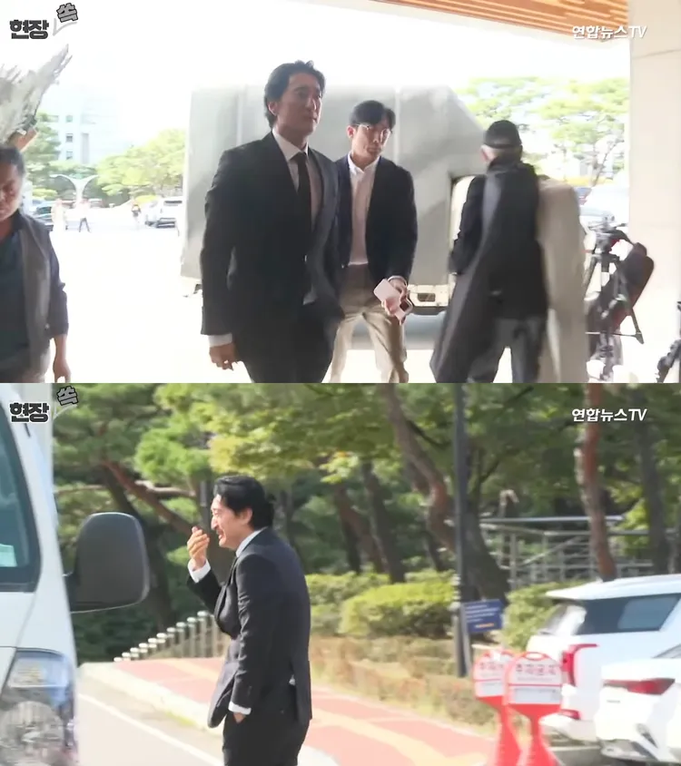 與金守美在《赤腳的基奉》扮母子的申鉉濬哭著走出靈堂。翻攝YouTube