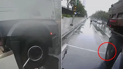 機車才進北市這待轉區「差點人就沒了」 砂石車貼身!網轟腦殘設計
