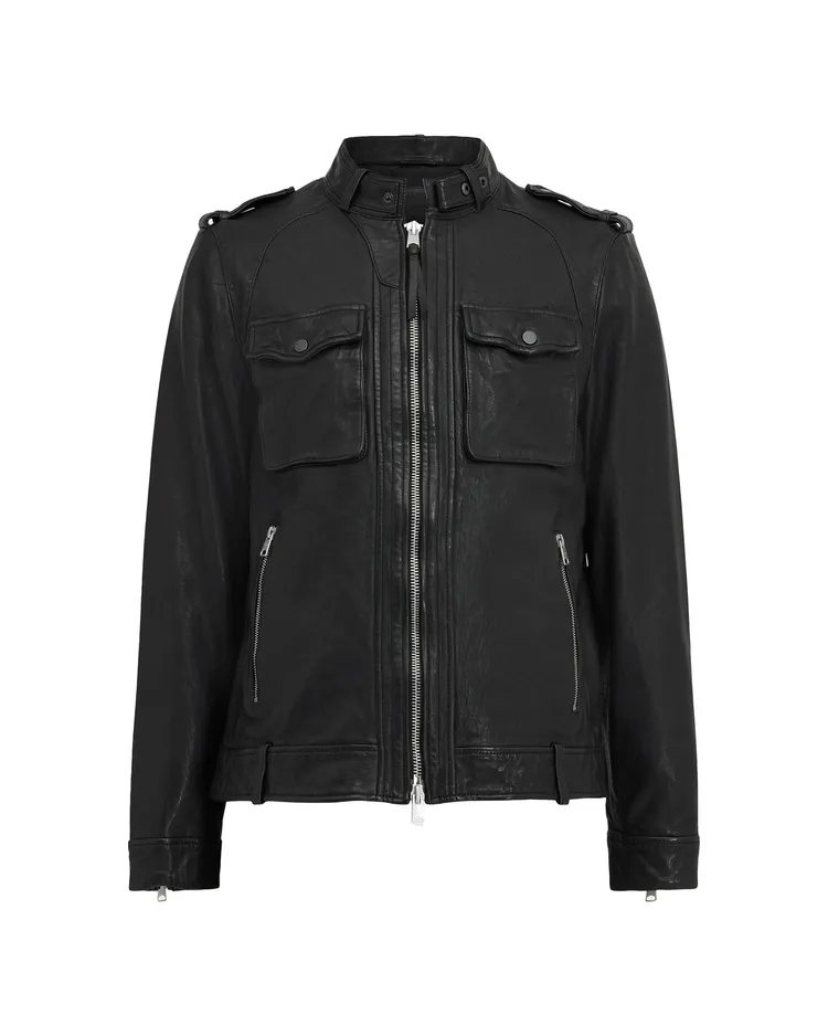 ALLSAINTS SKYE皮衣，2萬2500元。品牌提供