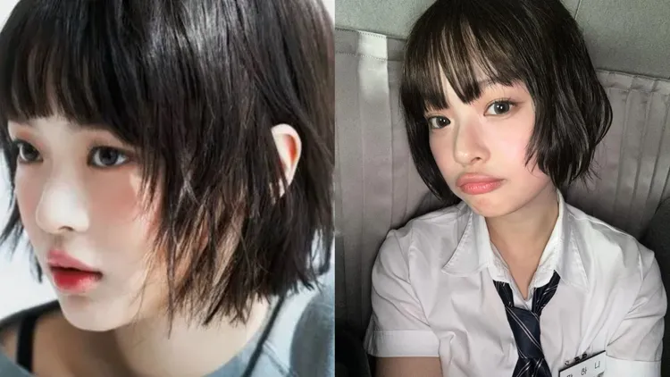 NewJeans Hanni的少年感低層次短髮，充滿了青春氣息。翻攝newjeans_hanni IG