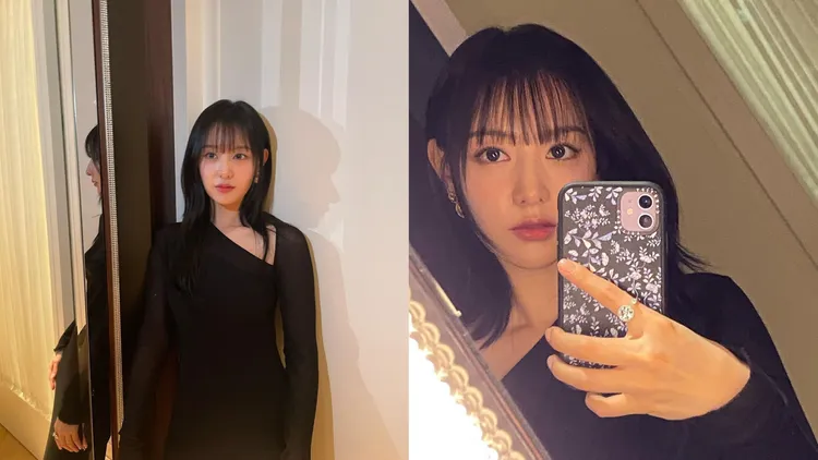 金智媛利用劉海讓臉蛋更佳精緻，翻攝geewonii IG
