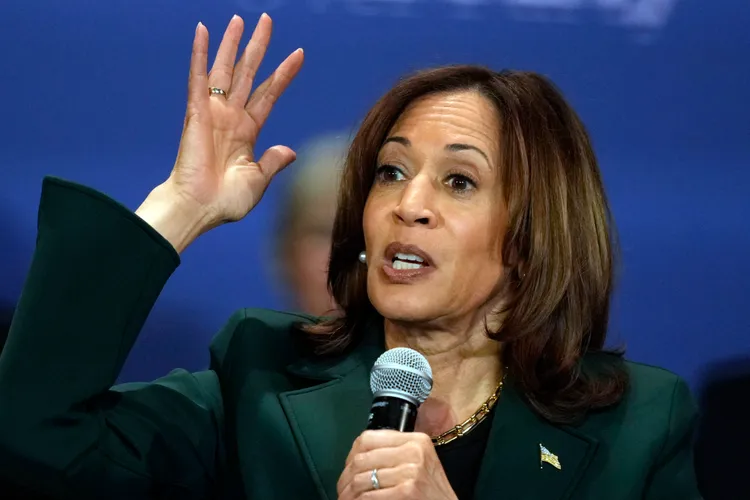 民主黨總統候選人賀錦麗。美聯社