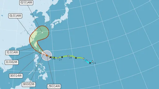 上回「1年3颱登陸」已16年前 氣象專家:10/31暴風圈籠罩全台