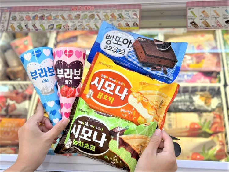 超商持續強化進口商品結構，堆出韓國話題進口冰淇淋。7-11提供