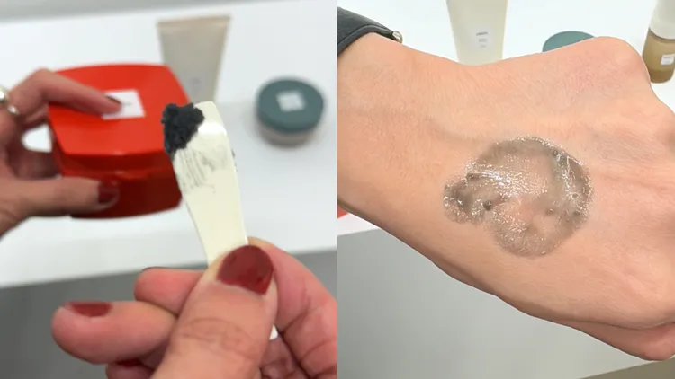 梅炭淨膚卸妝膏，將種植於和歌山縣紀州的頂級「南高梅」果核炭化製成。張家玲攝