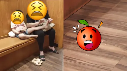寿司店候位区 妈妈举起女儿脚剪指甲!网骂:超没品