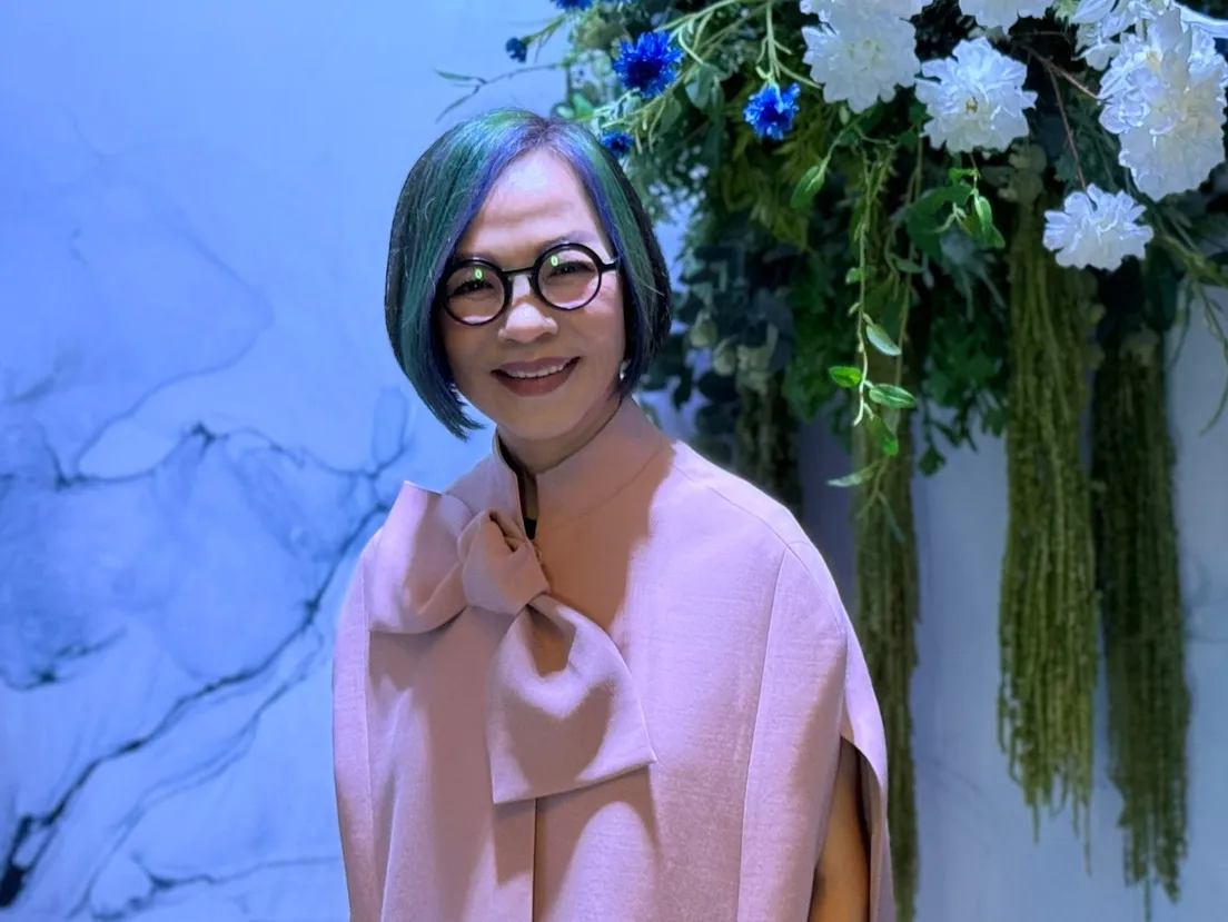 婚纱设计师林莉赴宴。读者提供