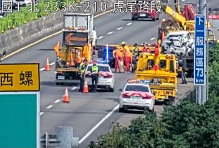 現場一度造成回堵。翻攝國道1968