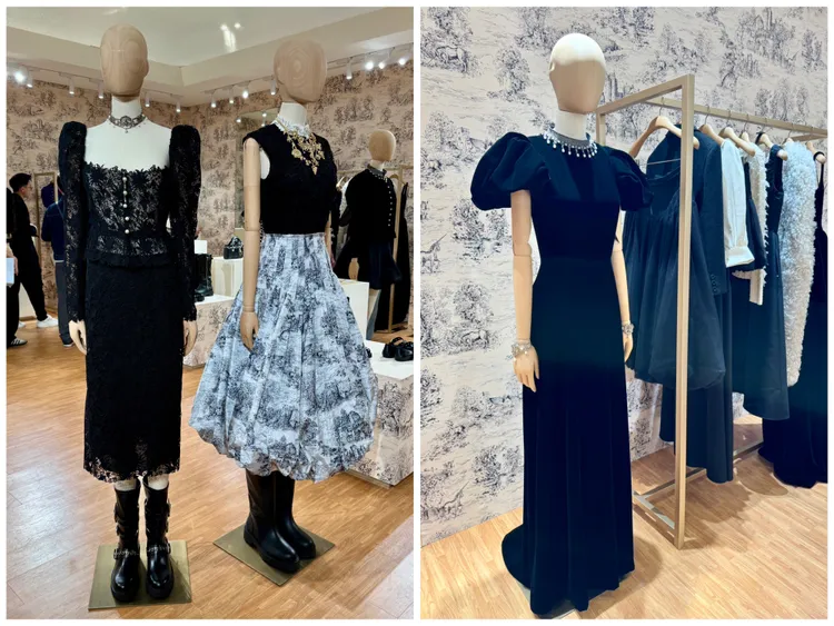 天鵝絨與蕾絲的運用相當唯美。張家玲攝