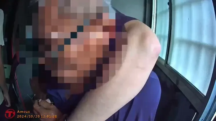 游男躲不到一天，今天中午在北屯區一處工寮被警方逮捕。民眾提供