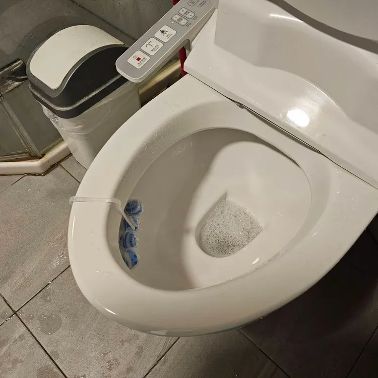 網友分享使用懸掛式馬桶清潔球的好處。翻攝「我愛全聯-好物老實説」臉書