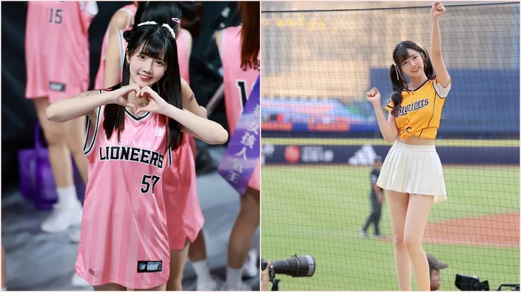 宸宸過去擔任攻城獅啦啦隊（左）。翻攝自宸宸IG